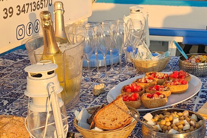 Aperitif on a boat at sunset in Palinuro - The Cilento Aperitif: Prosecco, Fish, and a Real-Time Sunset