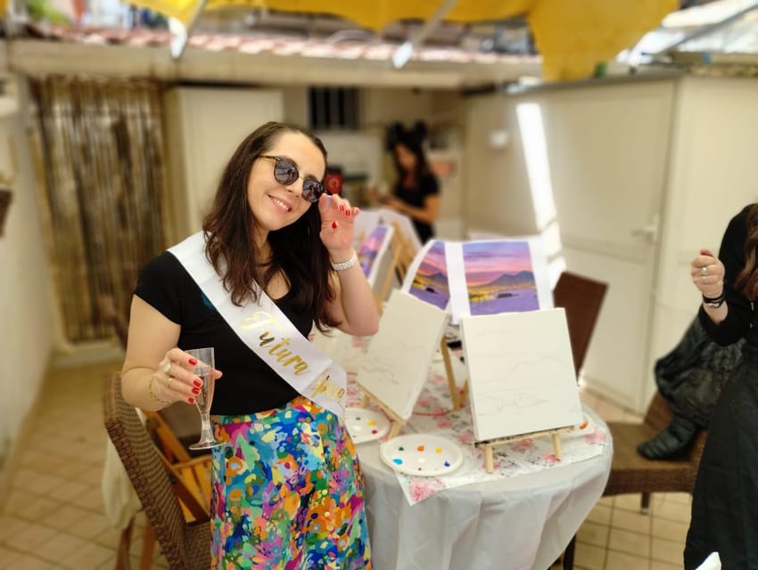 Art Workshop in Naples city centre with Aperitif - Where the Naples Painting Workshop Really Happens (Piazza Bellini)