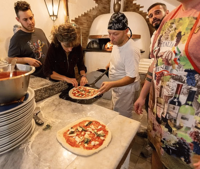 Pizza-Making Workshop by night with glass of wine - Finding Naplesbay Cooking Lab near Duomo (and why location matters)