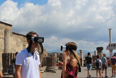 Private Guided Tour and VR Headsets in the Ancient Pompeii - Your Private Guide and the VR Setup at Piazza Esedra
